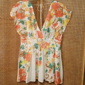 Sexy Watercolors Flowy Boho Blouse